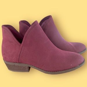 Serra Women’s Maroon Ankle Booties Shoe Boots Size 8